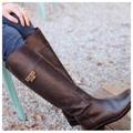 Tory Burch Shoes | Free Gift With Purchase. Tory Burch Joana Riding Boot Nwt Size 8.5 Coconut Color | Color: Brown | Size: 7.5