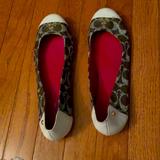 Coach Shoes | Coach Chelsea Ballet Flats Size 8 1/2 | Color: Brown/White | Size: 8.5