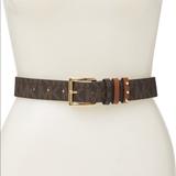 Michael Kors Accessories | Michael Kors 32 Mm Triple Loop Belt | Color: Brown/Gold | Size: M