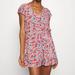 American Eagle Outfitters Dresses | American Eagle Floral Surplice Romper Keyhole Back | Color: Pink/Red | Size: Xxl