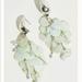 Free People Jewelry | Free People Mother Of Pearl Dangling Earring | Color: Green/Silver | Size: 3”