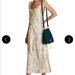 Anthropologie Dresses | Anthropologie Maxi Dress By Sancia Midi Ines Tie Front Cross | Color: Cream/Tan | Size: M