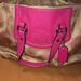 Coach Bags | Beautiful Coach Purse Hot Pink . Can Wear Year Around ! You’ll Love It | Color: Cream/Pink | Size: Medium