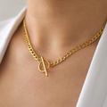 Free People Jewelry | Necklace Chain Toggle 14k Gold Plated | Color: Gold | Size: Os
