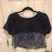 Free People Tops | Free People Short Sleeve Top | Color: Blue/White | Size: Xs