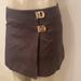 Gucci Skirts | Gucci Brown Mini Skirt Size 42 X 4 Gold Buckled | Color: Brown | Size: 4