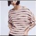 Anthropologie Tops | Anthropologie Postmark Malu Striped Dolan Sleeves Sweater Cold Shoulder | Color: Cream/Pink | Size: L