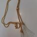 J. Crew Jewelry | J Crew Goldtone Lariat Necklace W White Beaded Tassels | Color: Gold/White | Size: Os