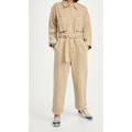 Free People Pants & Jumpsuits | Free People Wayward Super Slouch Jumpsuit Ginger Neutral Beige Denim Xs Nwt $168 | Color: Tan | Size: Xs