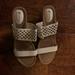 Giani Bernini Shoes | Giani Bernini Wedge Heel Sandals | Color: Tan/White | Size: 8.5