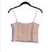 Zara Tops | New Zara Women’s Woven Crop Top W/ Spaghetti Straps Size M | Color: Cream | Size: M