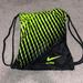 Nike Bags | Nike Alpha Football Gym Sack Bag Open Top New Black Volt Carry Bag Backpack | Color: Black | Size: Os