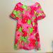 Lilly Pulitzer Dresses | Lilly Pulitzer | 8 | Ruffles | Keyhole Back | Color: Green/Pink | Size: 8