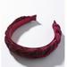 Anthropologie Accessories | Anthropologie Kate Braided Velvet Headband- Wine | Color: Purple/Red | Size: Os