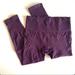 Athleta Pants & Jumpsuits | Athleta Re-Charge Purple Capri Yoga Pants Wicking Fabric Textured Crops Medium | Color: Purple | Size: M