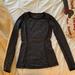 Lululemon Athletica Tops | Lululemon Long Sleeve Top Size 6/8 | Color: Black/Gray | Size: 6