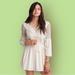 American Eagle Outfitters Dresses | Aeo Lace Bell Sleeve Peasant Dress | Color: Cream | Size: Xs