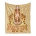 East Urban Home Ambesonne Egyptian Print Fleece Throw Microfiber/Fleece/Microfiber/Fleece | 90 H x 70 W in | Wayfair