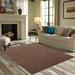 White 36 x 36 x 0.4 in Area Rug - Eider & Ivory™ Broadway Collection Pet Friendly Area Rugs Brown Polyester | 36 H x 36 W x 0.4 D in | Wayfair