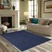 Blue 96 x 60 x 0.4 in Area Rug - Eider & Ivory™ Ambiant Broadway Collection Solid Color Area Rugs Petrol Polyester | 96 H x 60 W x 0.4 D in | Wayfair