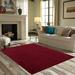 Red 72 x 72 x 0.4 in Area Rug - Latitude Run® Ambiant Galaxy Way Solid Color Area Rugs Burgundy Polyester | 72 H x 72 W x 0.4 D in | Wayfair