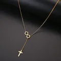 CACANA – pendentif Long croix et numérique pour femmes 8 colliers au Design Simple élégant bijoux