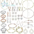 Bijoux en cristal pour femmes boucles d'oreilles uniques collier bracelet géométrie exquise