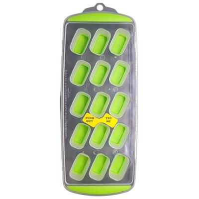Handy Housewares 15 Rectangle Cube Flexible Silicone Bottom Push-Out Ice Cube Tray