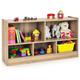 Costway Kids 2-Shelf Bookcase 5-Cube Wood Toy Storage Cabinet