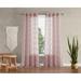 Jessica Simpson Synthetic Geometric Sheer Grommet Curtain Panels Synthetic in Pink | 96 H x 38 W in | Wayfair JSC016239