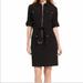 Michael Kors Dresses | Michael Kors Black Zipper Shirt Dress, Size S | Color: Black/Silver | Size: S