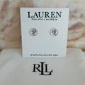 Ralph Lauren Jewelry | New Ralph Lauren Sterling Silver Logo Stud Earrings | Color: Silver | Size: .40"