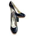 Jessica Simpson Shoes | Jessica Simpson Women's Black / Tan Cork High Heels Pumps Close Toe Shoes Sz 6 | Color: Black/Tan | Size: 6