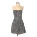 Monteau Casual Dress - Mini: Black Marled Dresses - Women's Size Small