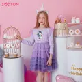 DXTON – robe de princesse licorne pour enfants tenues de fête élégantes couches robes de bal pour
