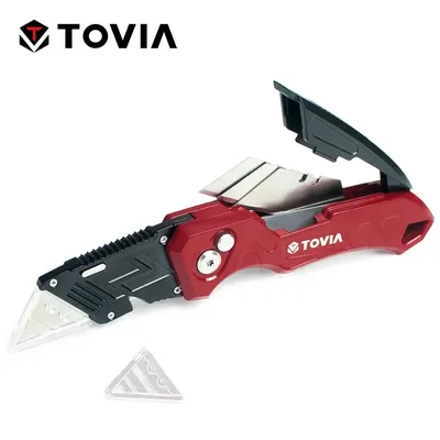 TOVIA couteau pliant avec 3 lames couteau utilitaire pour câbles Cartons boîtes en carton couteau de