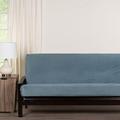 F. Scott Fitzgerald Velvety-Soft Box Cushion Futon Slipcover, Polyester in Blue | 6 H x 75 W x 54 D in | Wayfair TNBL-CFLZ