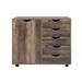 Inbox Zero 5 Drawer Chest, Wood Storage Dresser Cabinet w/ Wheels, Craft Storage Organization Wood in Black | 26.3 H x 30.7 W x 15.7 D in | Wayfair