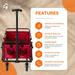 Seina Steel Compact Collapsible Folding Outdoor Portable Utility Cart in Red - 12.1
