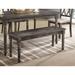 Wood Claudia II Bench in Weathered, Gray