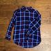 American Eagle Outfitters Tops | American Eagle Plaid Button Down Shirt | Color: Blue/White | Size: S