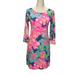 Lilly Pulitzer Dresses | Lilly Pulitzer Pink Floral Cotton Tunic Dress Sz S | Color: Blue/Pink | Size: S