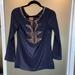 Tory Burch Tops | Gorgeous Tory Burch Long Sleeve W Gold | Color: Black | Size: 2