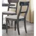 Set of 2 Leventis Side Chair in Light Brown Linen Weathered Gray, Light Brown