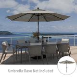 Clihome 10FT 3-Tiers Vented Round Market Umbrella with Crank Lift