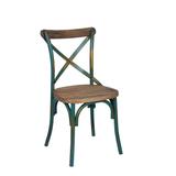 Zaire Side Chair in Antique Copper Antique, Leg Green