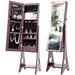 Fashion Simple Jewelry Storage Mirror Cabinet With LED Lights,For Living Room Or Bedroom