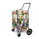 Grocery Shopping Cart with Durable Wheels Large Metal Utility Cart - 18.5in x 22in x 41.5in