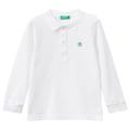 United Colors of Benetton Jungen POLOPULLOVER M/L 3089G3009 Langarm-Poloshirt, Weiß 101, XXS