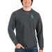 Men's Antigua Heathered Charcoal Seattle Mariners Reward Crewneck Pullover Sweatshirt